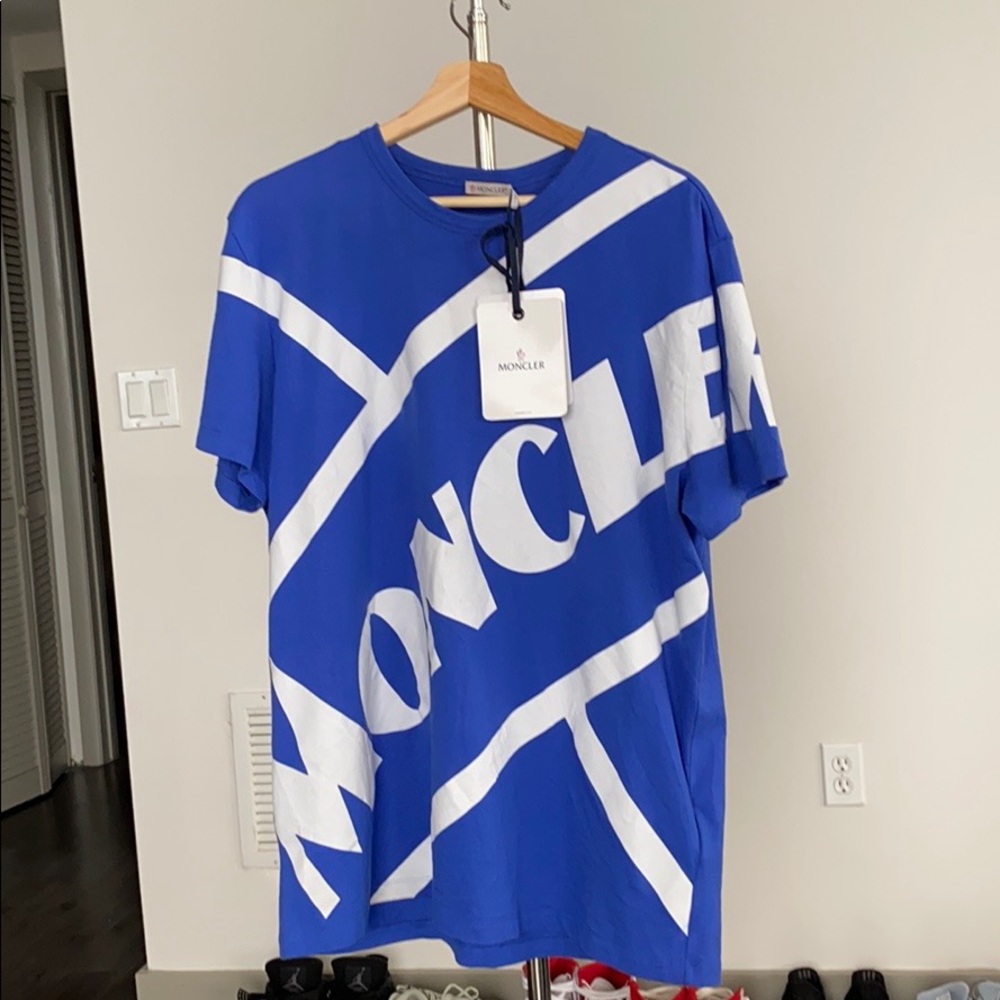 Blue Designer Moncler Tee